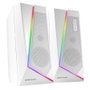 Mars Gaming MS7W Altavoces Gaming 2.0 con Bluetooth 5.0, 20W, RGB, Blanco